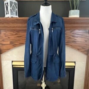 Max Jeans Women’s Navy‎ Utility Jacket Size Small